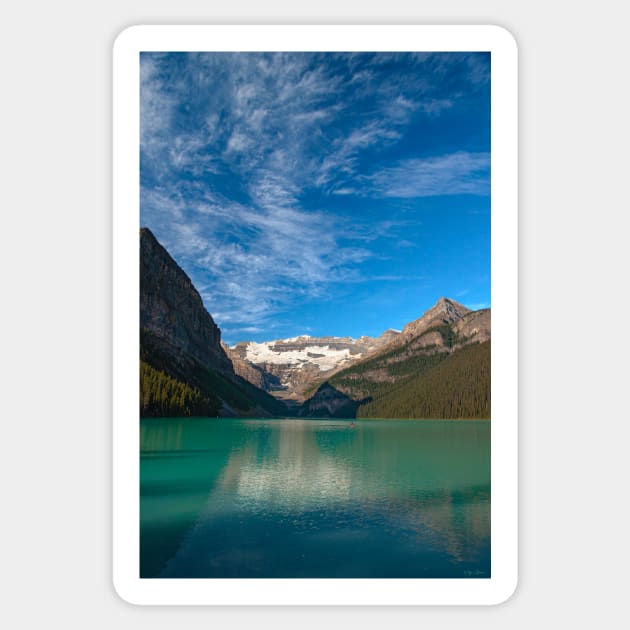 Sunny Day at Lake Louise Sticker by BrianPShaw